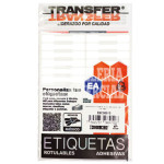 ETIQUETAS AUTOADHERIBLES BLANCAS TRANSFER 09-52