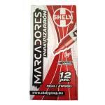 MARCADOR P/PIZARRON SHELY COLOR ROJO
