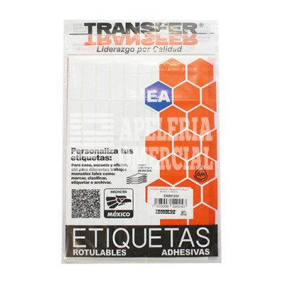 ETIQUETAS AUTOADHERIBLES BLANCAS TRANSFER 00-13