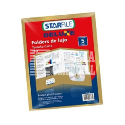 FOLDER T. CARTA PLASTIFICADO C. ORO